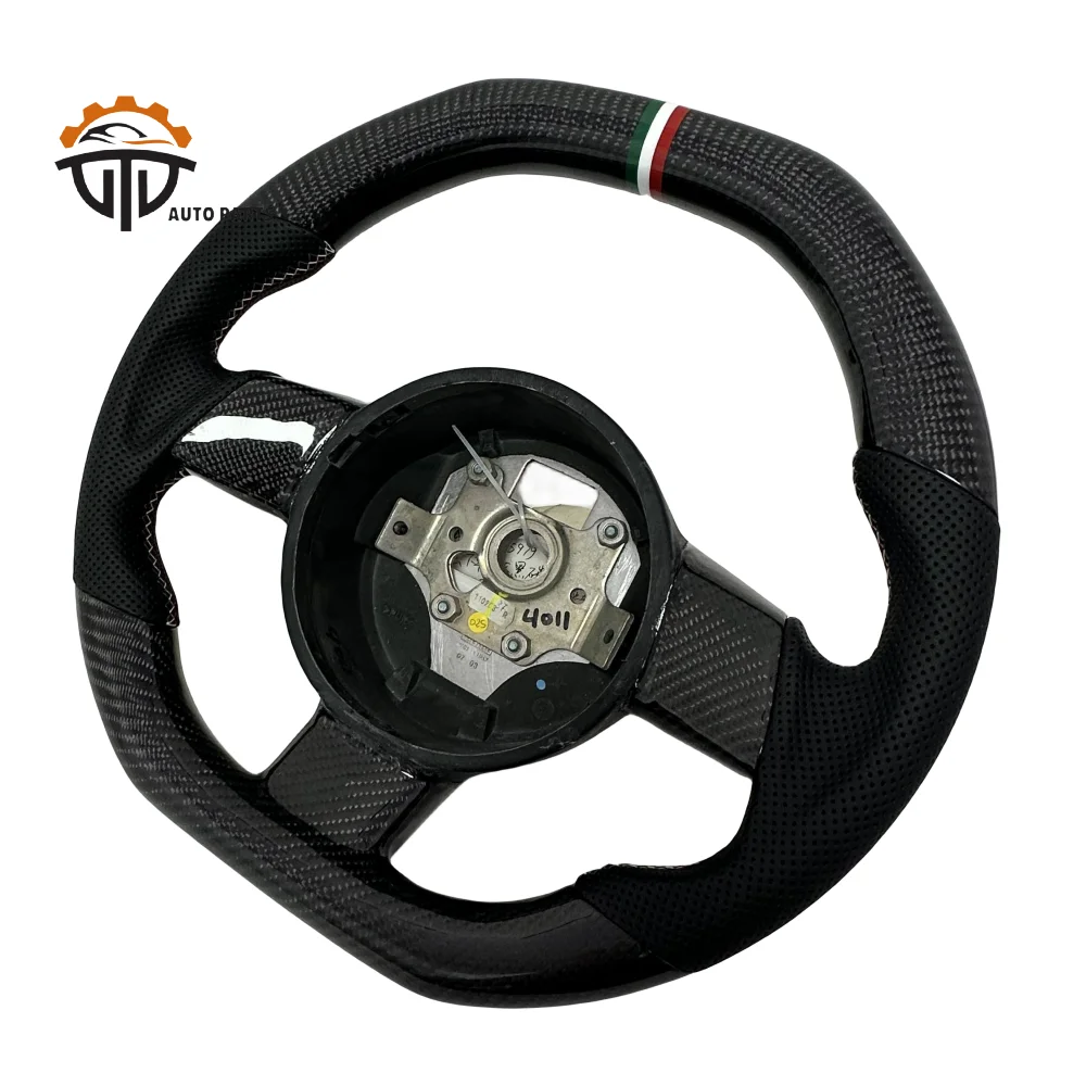 Accessories Vehicles Glassy Carbon Fiber Steering Wheel With Suede Leather For Lamborghini Gallardo