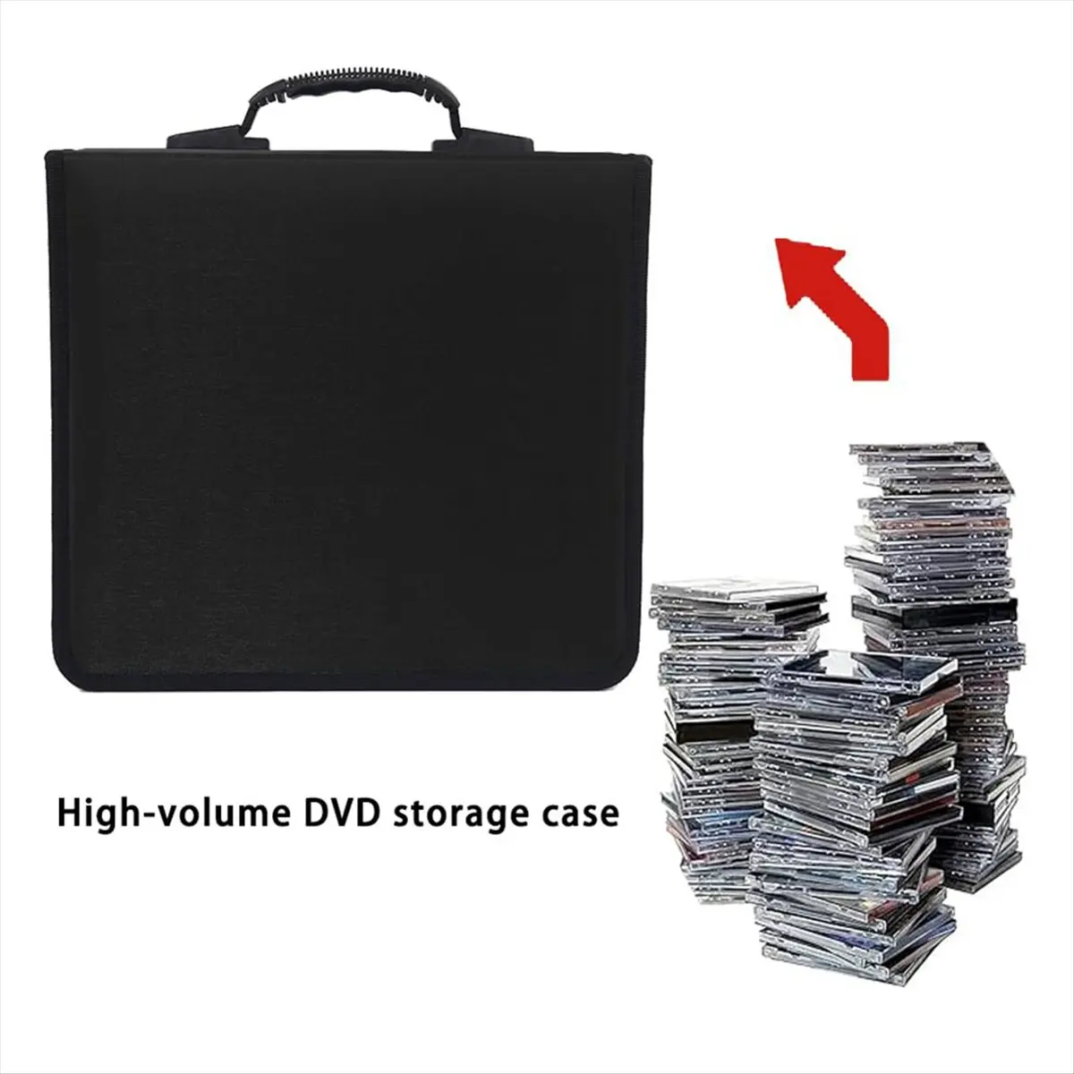 a65i-cd-ケース、400-枚収納-dvd-ケース-cd-ウォレット保護-cd-収納オーガナイザーホルダーブックレットアルバムボックスバインダー-ブラック