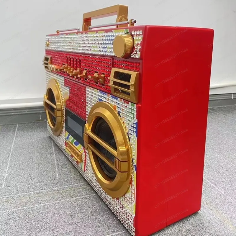 Portable vintage gift speaker with Bluetooth speaker AM FM radio view 2