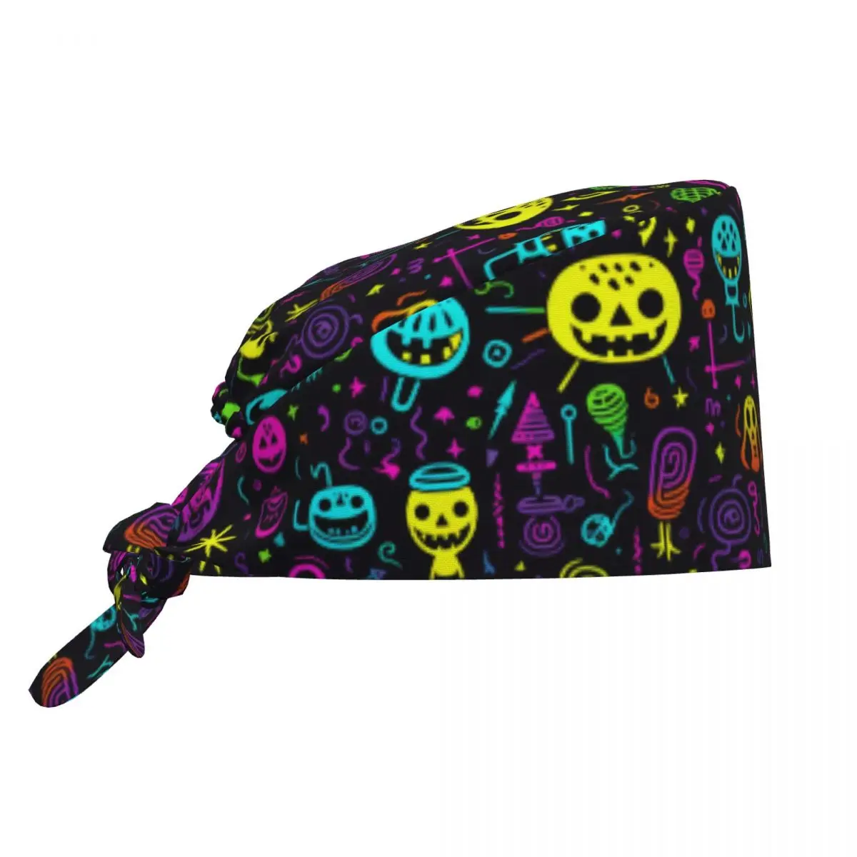 Custom Horror Skeleton Skull Scrubs Cap Surgical Hats Women Men Operating Room Cap Operator Hats Lab Works Hat