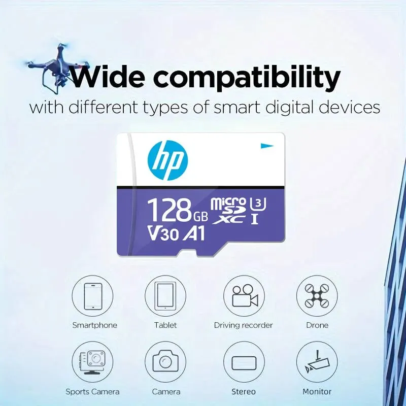 HP Micro SD Card Memory Card Class 10 32GB 64GB 128GB 256GB U3 4K High Speed Cartao De Memoria Flash Memory TF Mecard C10