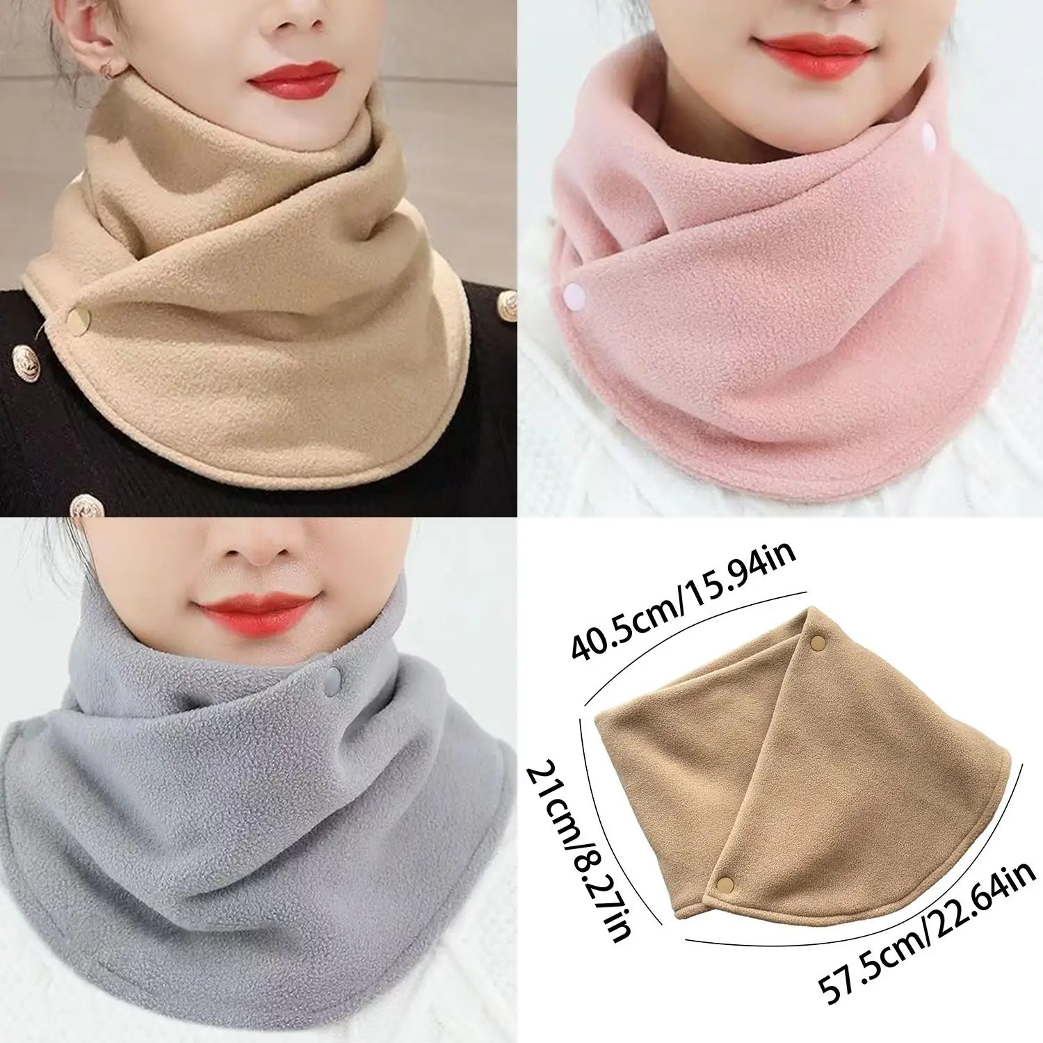 

1 PC New Winter Plush Cycling Neck Scarf Soft Warm Neck Cover Plush Neckerchief Outdoor Windproof Neck Protector Neck Warmer