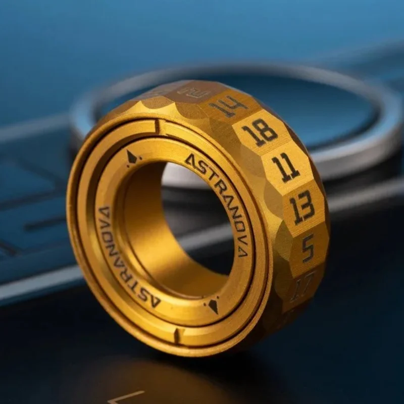 Paragraph Ring Fidget Roller Spinner Rotor Magnetic Push Card Plate Mechanical Slider EDC Metal Sensory Toy Adults Anti Anxiety