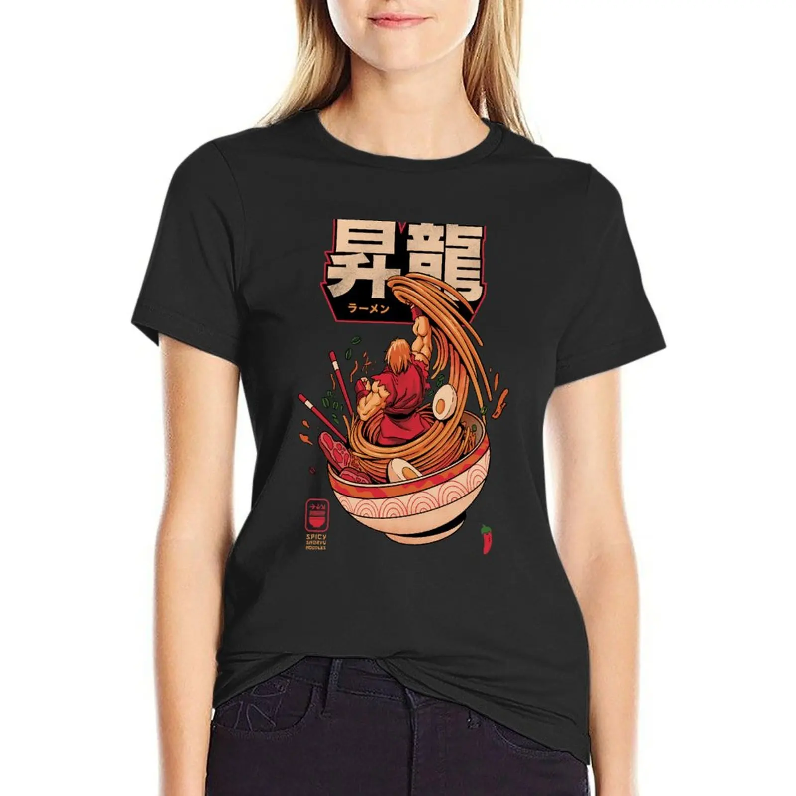 Spicy Shoryu Noodles T-Shirt lady clothes graphics Women t-shirts