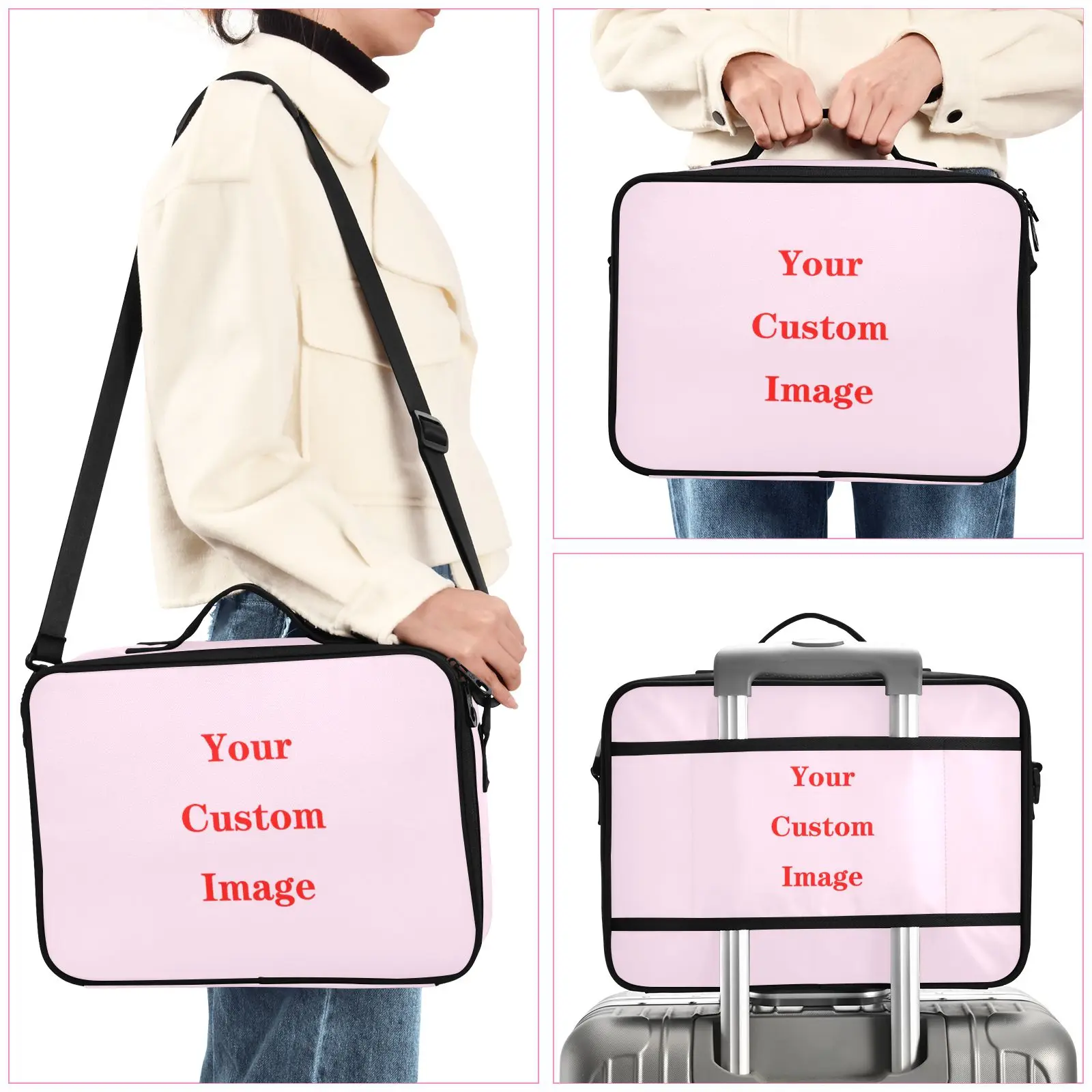 2022 New Cosmetic Bag Organizer Women Travel Make Up Customized Pattern large Capacity Cosmetics Suitcases Makeup Toiletry Bag