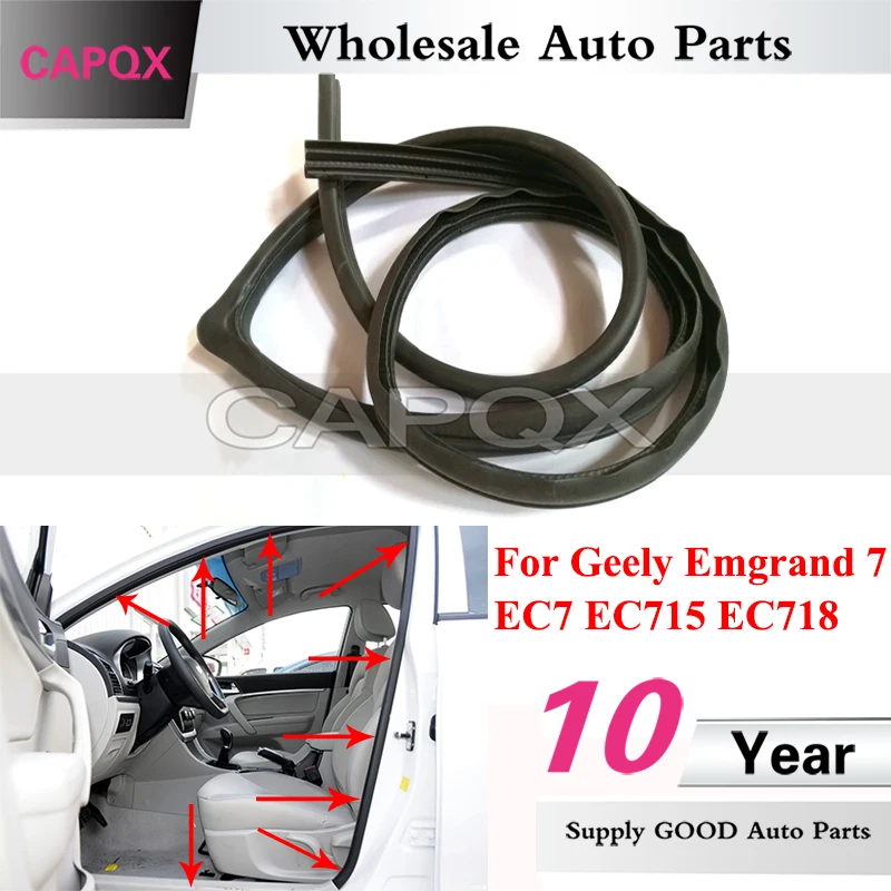 CAPQX For Geely Emgrand 7 EC7 EC715 EC718 Car Door Frame Sealing Strip Door Buffer Seal Strip Waterproof Sealing Strip