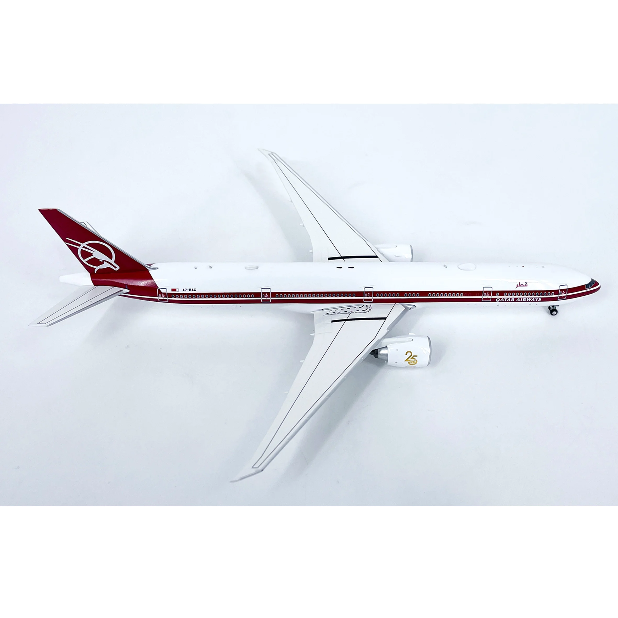 NG QTR022 1:400 قطر B777-300ER نموذج طائرة A7-BAC نموذج مجموعة سبائك (الكبار)