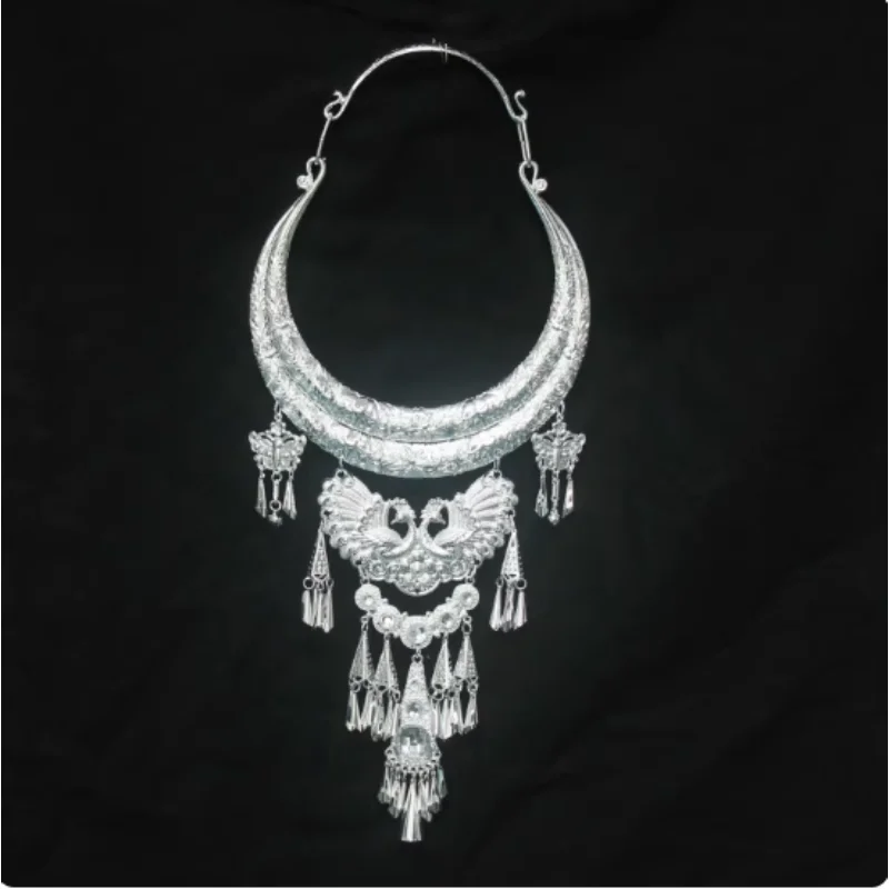 

Китайский этнический воротник Мяо, танцевальные аксессуары с кисточками в этническом стиле меньшинств