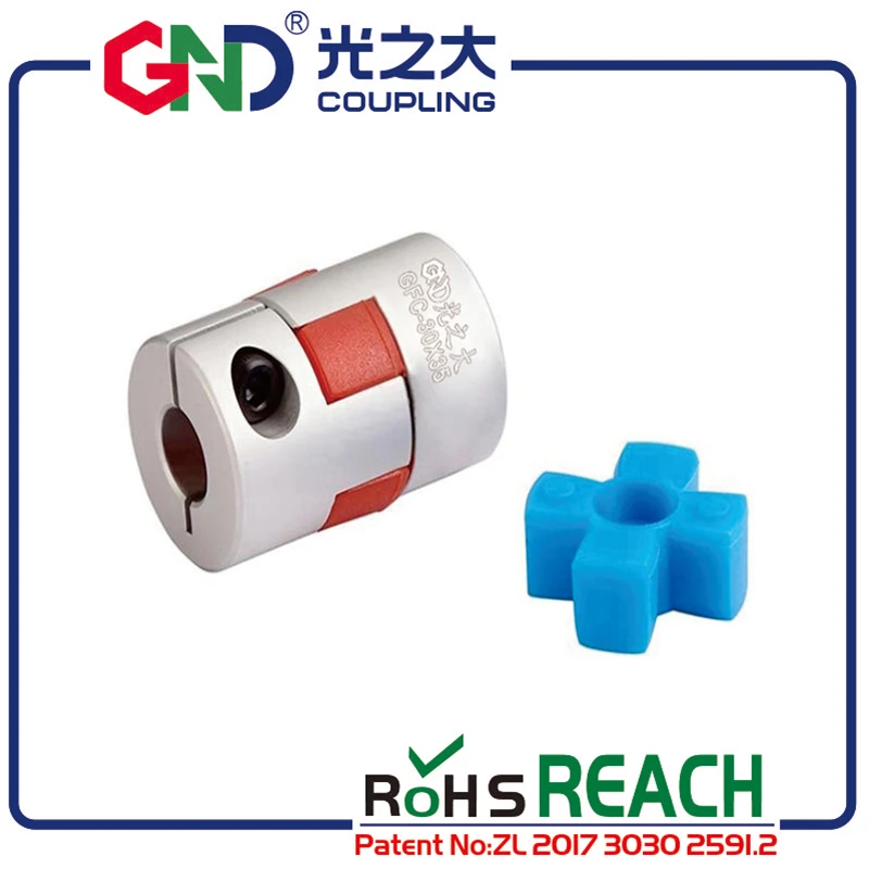 

GND Coupling D20 L30 Alum Jaw Flower Flexible Couples Clamp Spider Shaped Shaft Coupler For CNC Machine