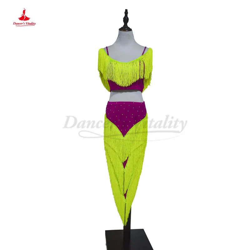 Trajes de dança do ventre para mulheres, saia top plus borla, dança do ventre oriental para meninas, pedras AB sênior, 2 peças