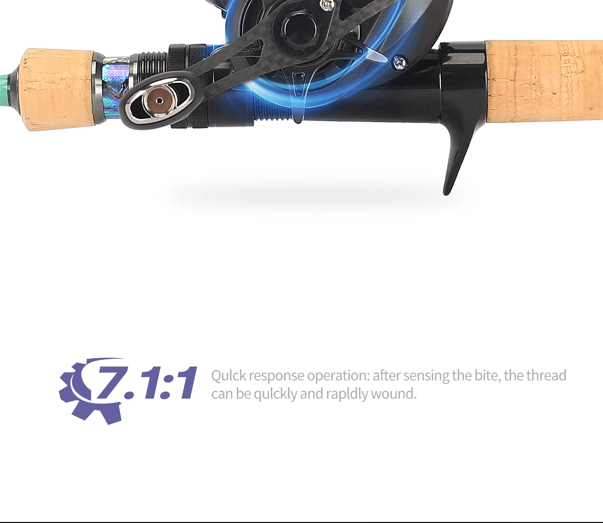 TSURINOYA 134 g ultraleichte Baitcasting-Angelrolle, 4,6 g, flacher Spulenköder, Finesse DARK WOLF 50S 7,1:1 Forellenwurfrolle – Detail 16