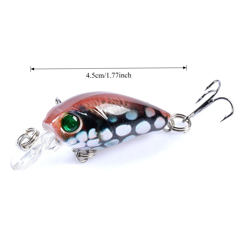 4.5cm/4g Long-Range Casting Fishing Mini Rocking Chubby Slow-Sinking Bionic Lure Saltwater/Freshwater Fish Imitation Hard Lure