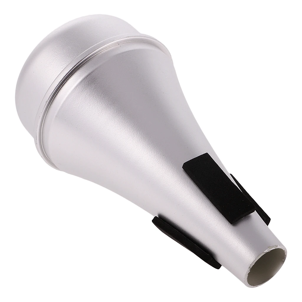 Trumpet Practice Mute Straight Trumpet Mute Accessory Lightweight - Silver