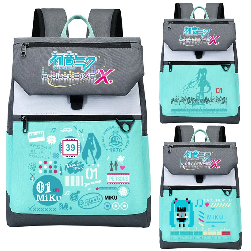 

Cartoon Hatsune Miku Kawaii Backpacks Two-dimensional Anime Peripheral New Girl Large Capacity School Backpack