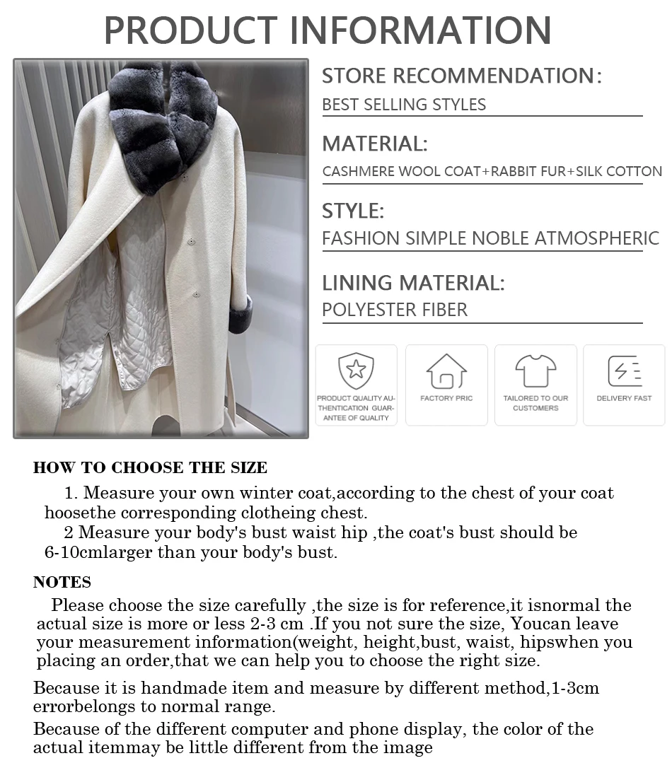 겨울 울 코트 여성용 리얼 퍼 코트 리얼 렉스 토끼털 칼라 따뜻한 캐시미어 재킷 천연 모피