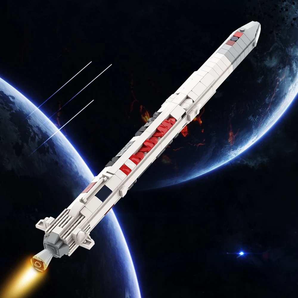 Space Rocket Building Blocks Falcon Heavy Rocket Bricks Material Launch Vehicle Model Bricks Kid Birthday Gifts Collectible Toys