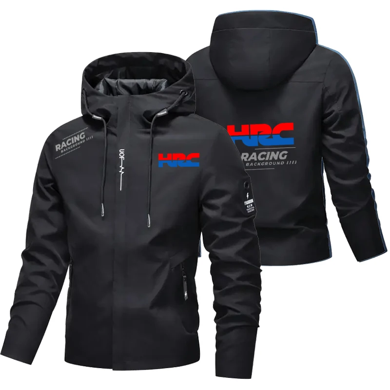 Honda Racing Jacket Coat - Windproof Fabric - Logo Pattern - New