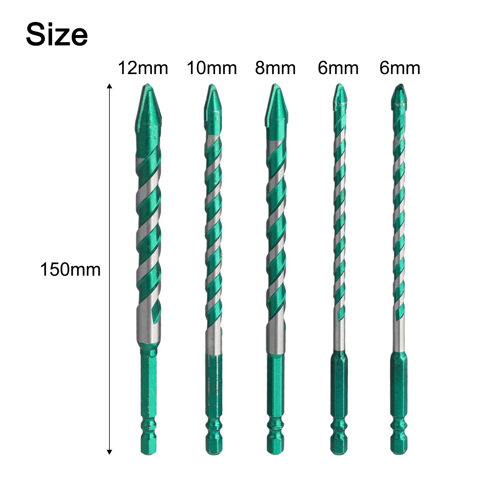 

High Efficiency Carbide Drill Bits (5PCS) Designed Specifically for Drilling in Various Materials Like Wood and Tile