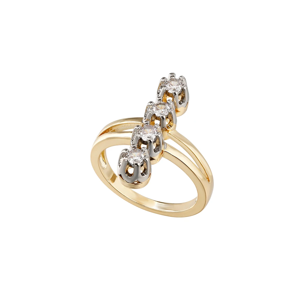 Lineares Set aus Zirkon-Ohrringen und -Ringen, 14K vergoldeter Modeschmuck, vielseitige Accessoires für den täglichen Arbeitsweg. – Detail 11