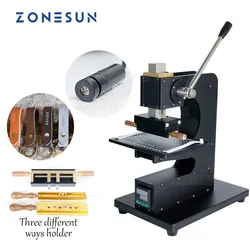 ZONESUN Hot Stamping Machine With Infrared Locator DIY LeatherCraft Stamp Embossing Heat Press Machine