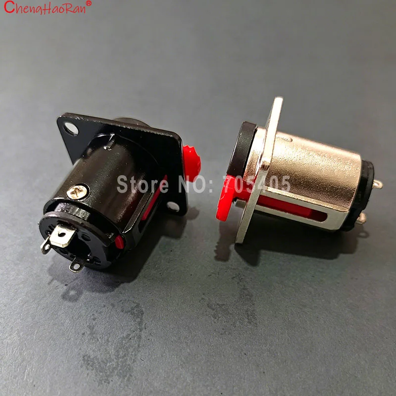 1/2PCS 6.35mm Stereo Female Jack Panel 3 Core A6.35K-W Socket For Cassis Microphone MIC Audio Cable Connector Terminal Guitar
