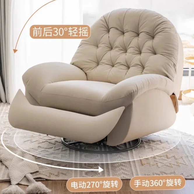 Premium First-Class Space Sofa Pod: Single Reclining Leather Electric Multi-Functional Chair for the Living Room