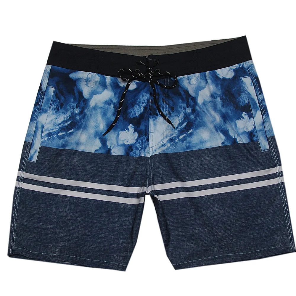 

Summer Printed Vacation Bermuda Men's Shorts Surf Swim Trunk Boardshorts Quick-dry Waterproof Homme 4-WAY Stretchy Swimwear