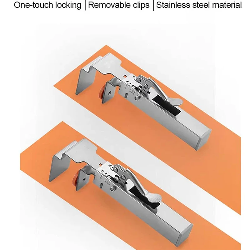 프레스 타입 빠른 서랍 클램프 수공구, 스테인리스 스틸 조정, 텔레스코픽 목공 설치 패널, 보조 고정 클립
