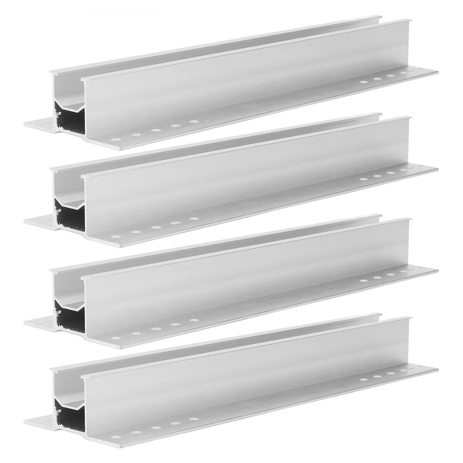 Juego de 4 soportes para paneles solares de aleación de aluminio, soporte de techo resistente a la corrosión de 300mm para paneles solares