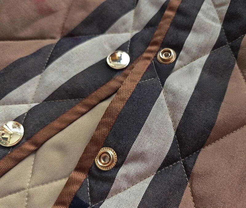 Jaet en coton avec col en velours côtelé pour femme, Long, coupe régulière, fermeture à bouton unique, nouvelle collection automne hiver