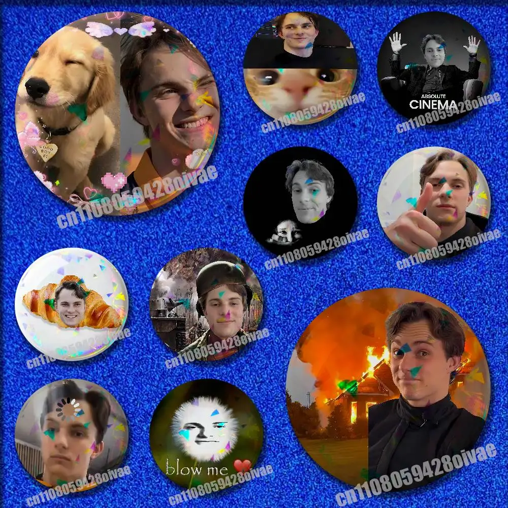 

O-Oscar Piastri Insignia Badge Case For Decoration 44mm Brooch Button Round Pins Tinplate Gift