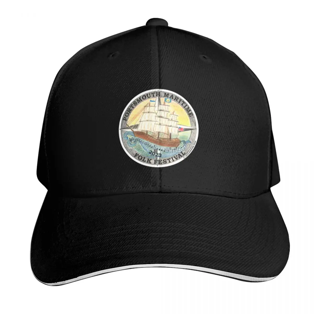 Portsmouth Maritime Folk Festival 2023 Baseball Cap Gift for Him Her Casual Daily Wear Quick Dry Performance