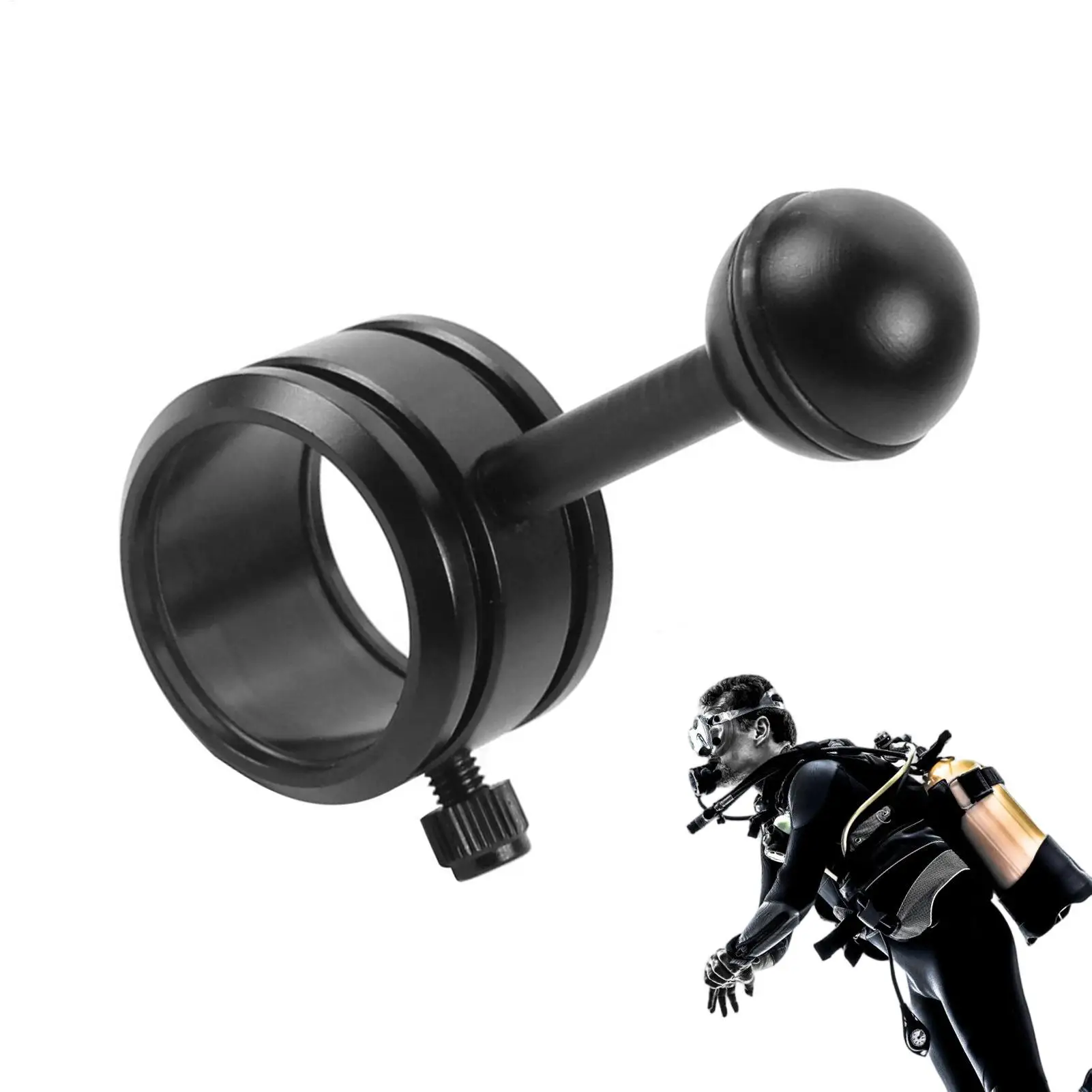 Diving Flashlight Clamp Lightweight Aluminum Alloy Diving Light Ball Head Clip for Underwater Photography Camera Action Camera