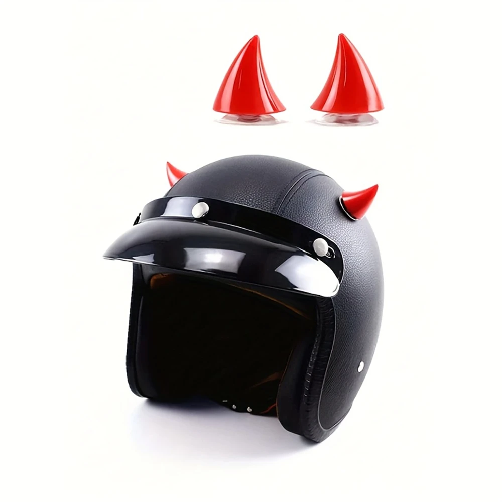 

2 pieces of universal motorcycle helmets with decorative horns, cute items