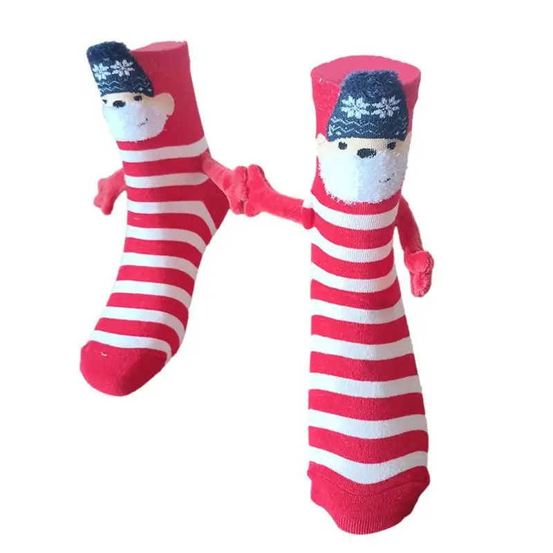 

Cartoon Couple Socks Funny Cartoon Couple Holding Hands Novelty Socks Soft Material Socks Gifts for Couples Family Lovers Friend