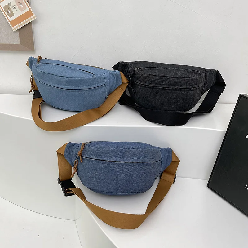 Casual Corduroy Belt Bags for Women Fashion Fanny Pack Female Banana Waist Bag Hip Purse Shoulder Crossbody Chest Bag Pocket