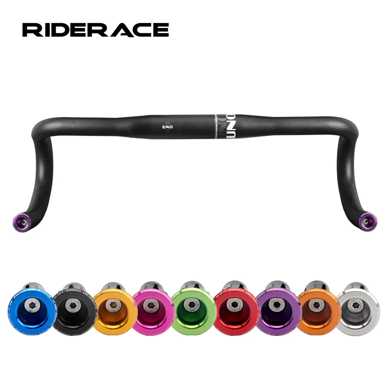 RIDERACE Bicycle Grip HandleBar End Cap 23.5MM Aluminium Alloy Road Cycling Handle bar Grips Plugs Caps For MTB Mountain Bike