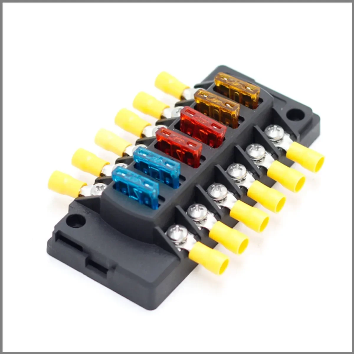 

RV Car Fuse Box 6-position Fuse Holder 6-in-6-out Screw Multi-channel Circuit Protection Socket
