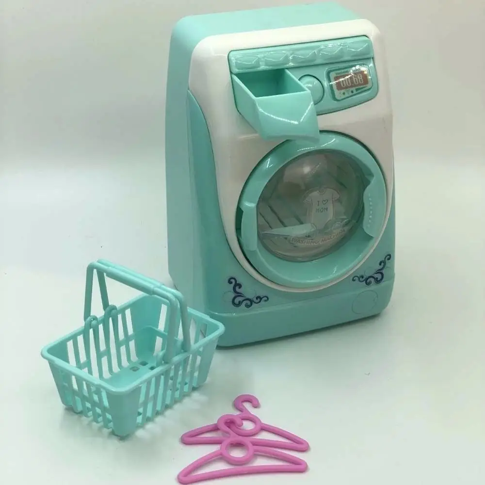 Small Household Appliances Mini Furniture Filling Water  Simulation Washing Machine  Mini Electric Washing Machine