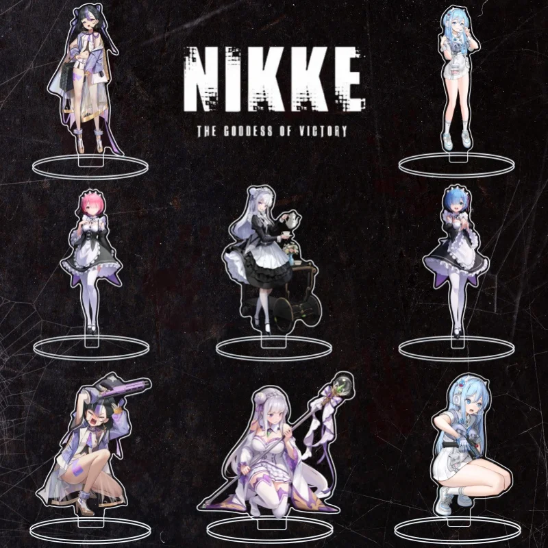 

Nikke The Goddess of Victory Emilia Rem Ram Syuen Clay Bay Poli Self Made Anime Game Stand Standing Plates Ornament DIY Toy Gift