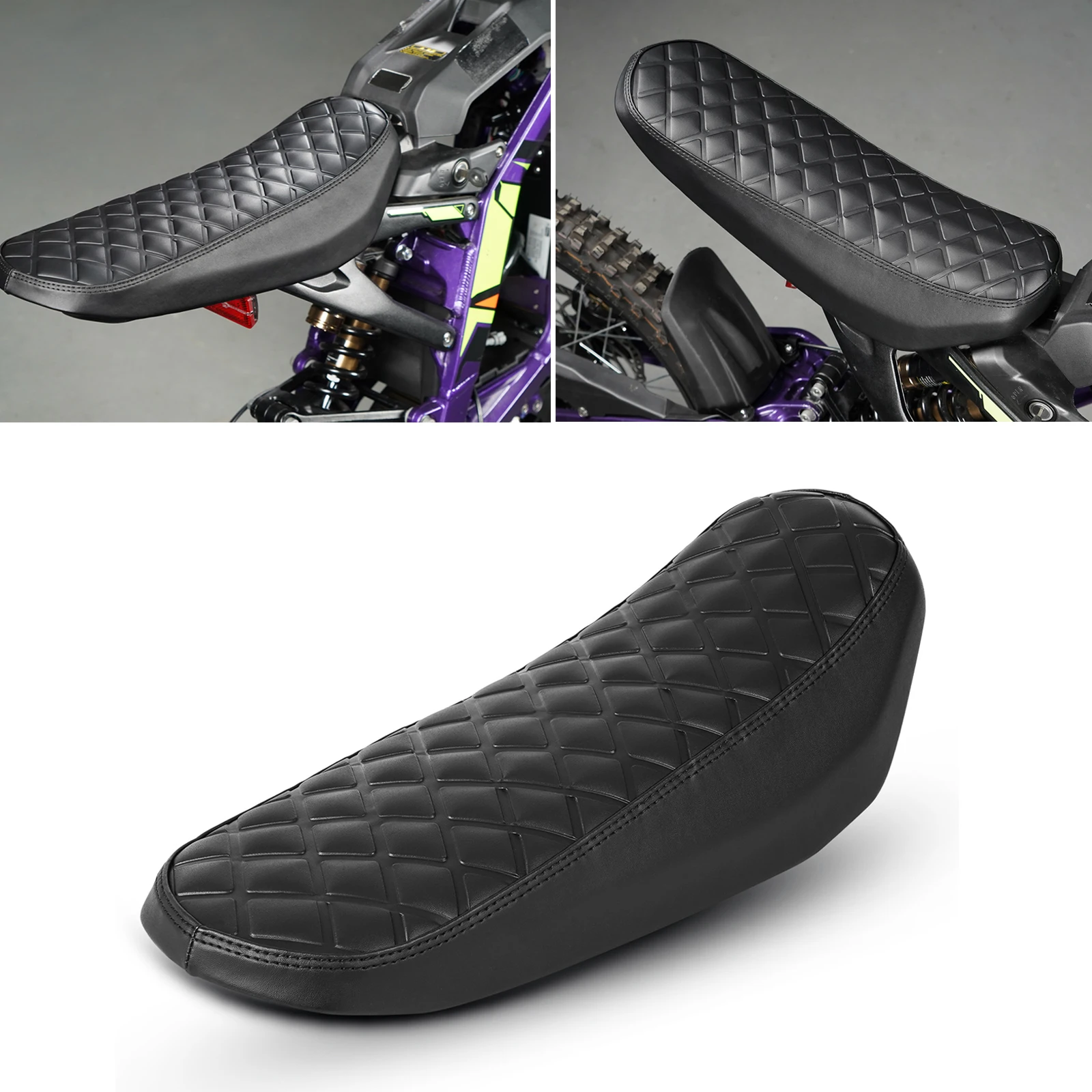 

NICECNC For Surron Light Bee X Sur-Ron Light Bee S L1E Motocross Seat Cushion PU Leather Waterproof Electric Dirt Bike Black
