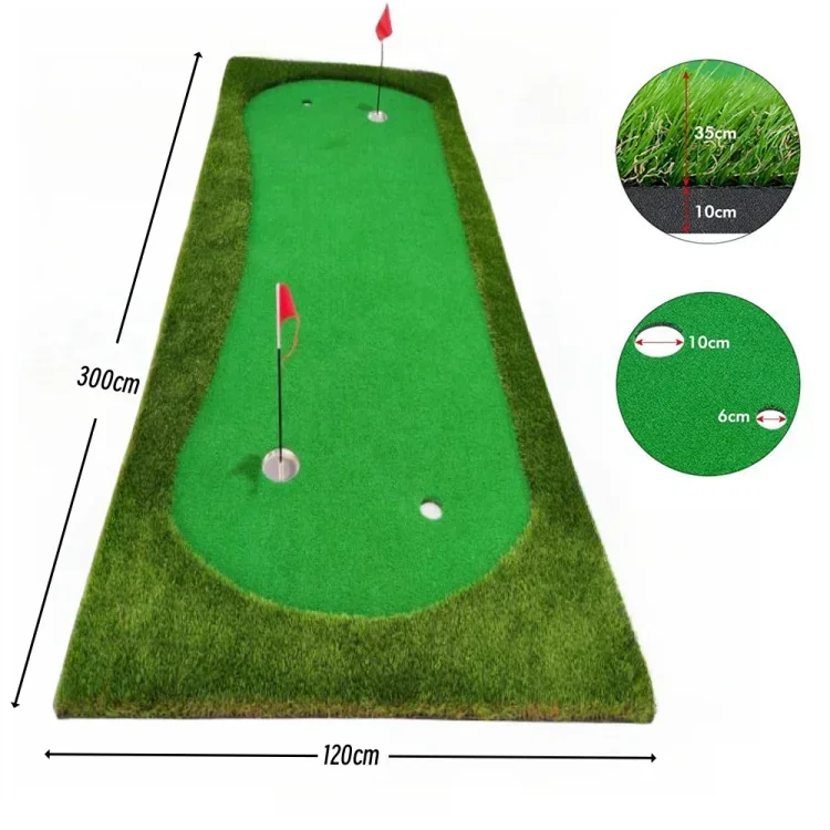 2026 Factory Wholesale Custom Design Golf Trainer Professional Golf Putting Mat for Indoor Outdoor Putting Practice