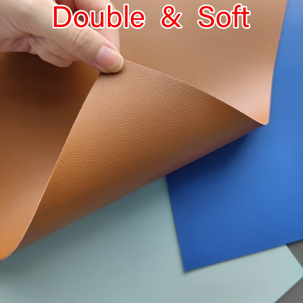 Faux Leahter Sheet 1.7mm Double Sided Thick PU Synthetic Fabric For Leather Sofa Car Earring Jewlery Making DIY Project