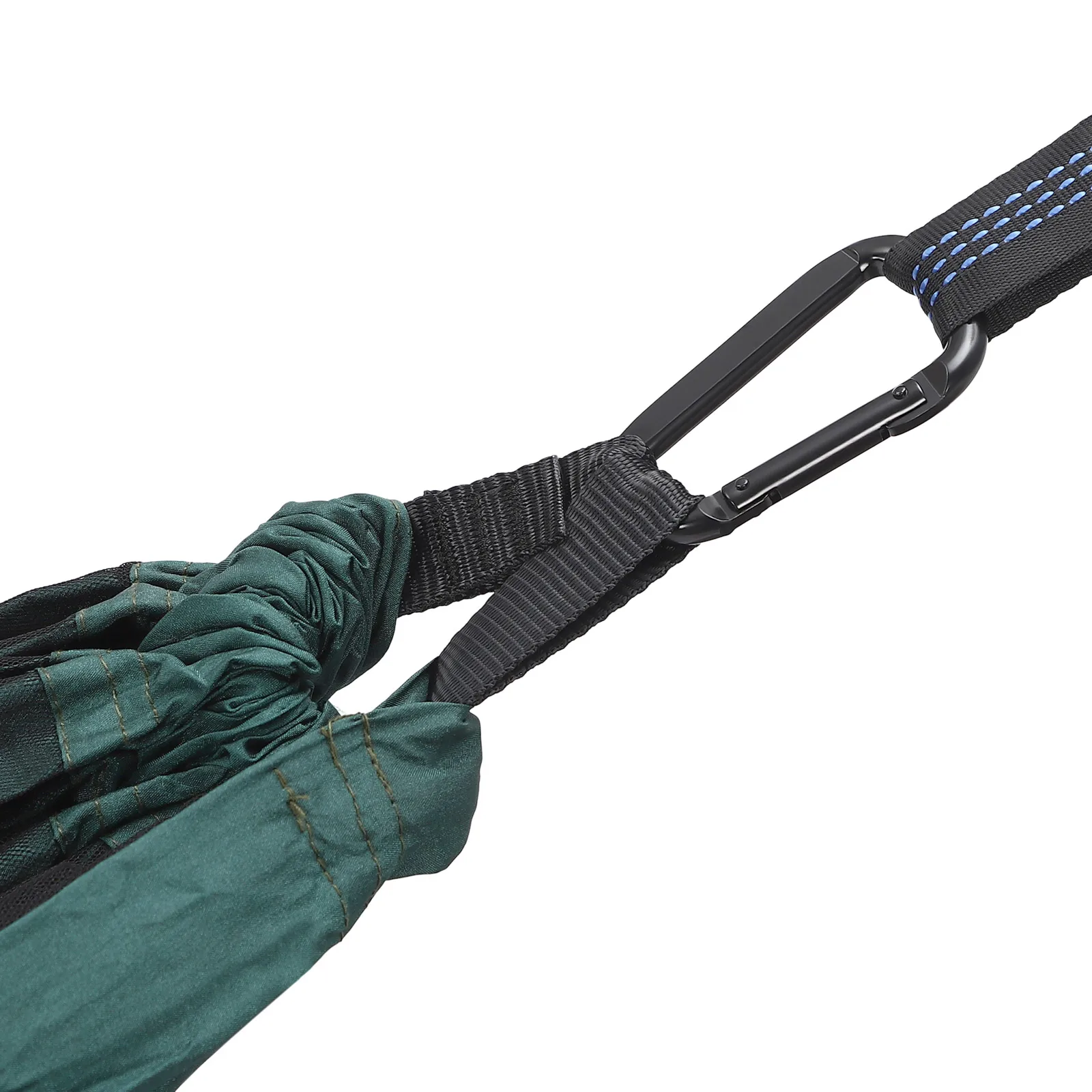 Rede de acampamento 2 em 1 preta e verde com mosquiteiro e chuva - capacidade de 440,9 libras