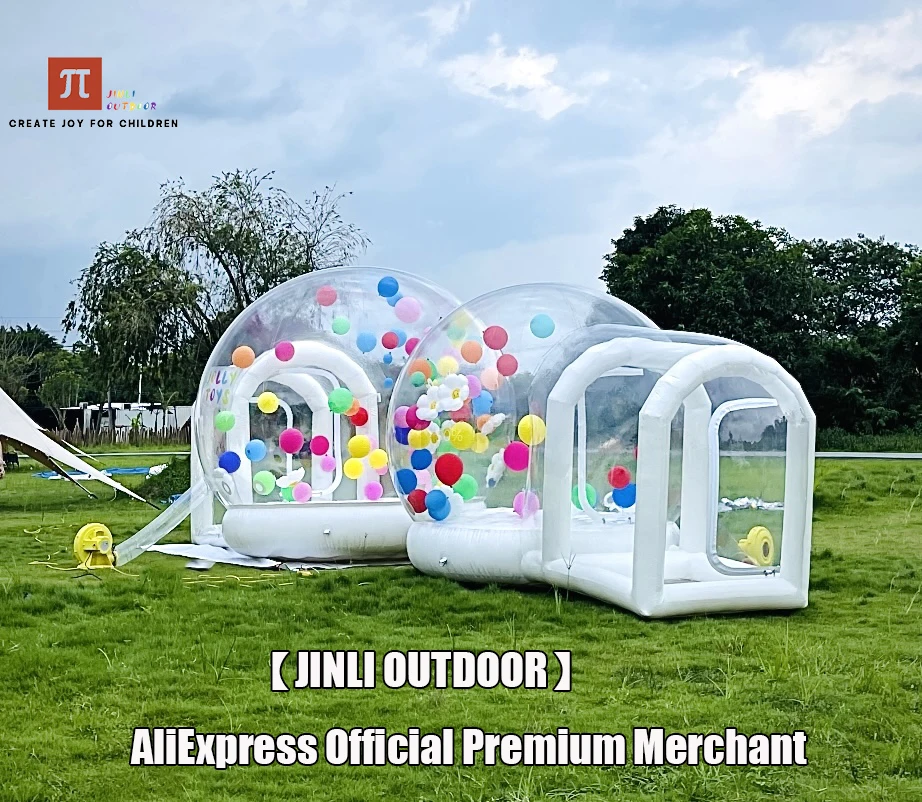 【JINLI TOYS】Inflatable bubble house, bubble tent, transparent PVC dome house with balloons, free shipping for children\'s indoor