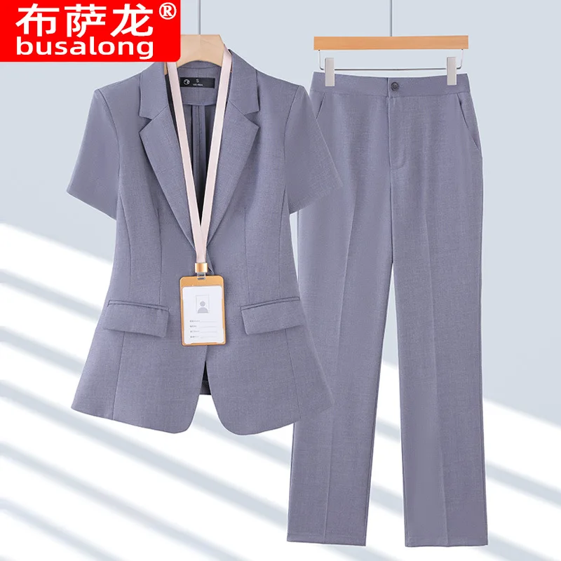 

Рабочая униформа для приема в отеле, профессиональный костюм в корейском стиле, спецодежда для интервью, официальный костюм, офисная спецодежда для продаж