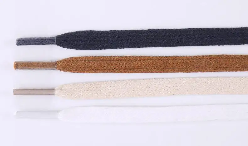 0,6 cm breite gewachste Schnürsenkel, flache Baumwoll-Schnürsenkel für Turnschuhe, Stiefel, wasserdichte Lederschnürsenkel, 80/100/120/140/160 cm, 2 Stück/6 Stück – Detail 3