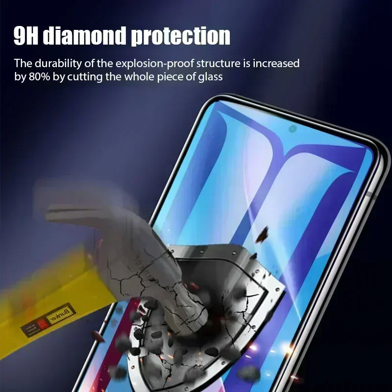 1-5pcs Full Cover Glass for Poco F4 M5 M5S X4 X3 M4 M3 Pro 5G NFC Screen Protectors for Xiaomi Mi 11 12T 11i 10T 9 A2 A3 Lite 5G