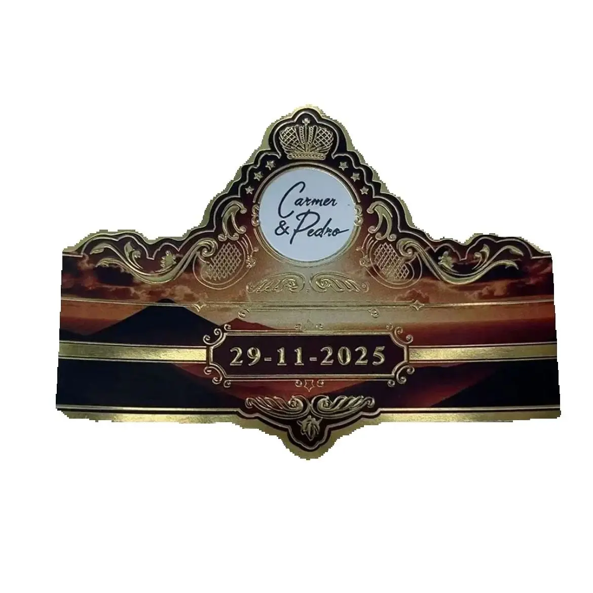 Custom Cigar Bands | Private Label Gold Foil UV Printing Paper Cigar Ring Packaging Stickers