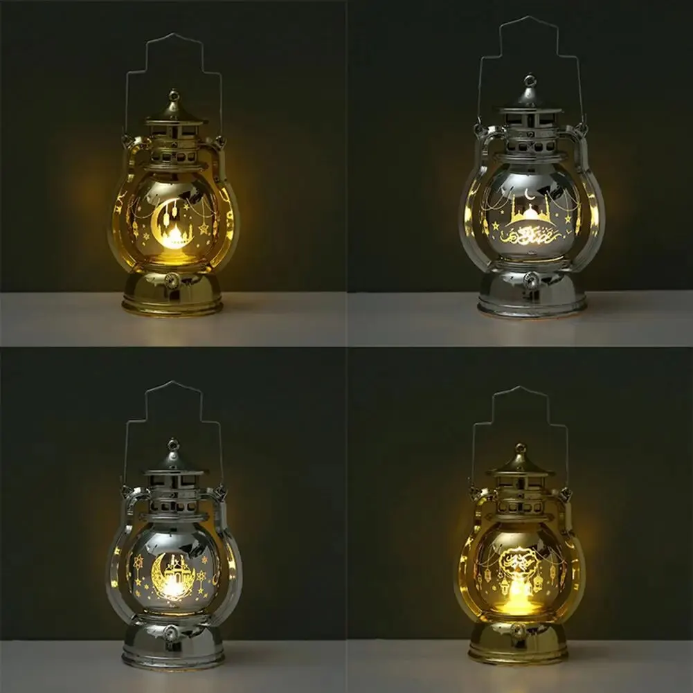 โคมไฟ LED Eid Mubarak แบบพกพาโคมไฟสำหรับให้เป็นของขวัญสำหรับมุสลิมอิสลามตกแต่งงานปาร์ตี้